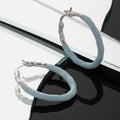 Irregular Circles Epoxy S925 Sterling Silver Solid Earrings For Women