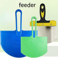 Stainless Steel Arc Loader Tile Mortar Putty Wall Tool Supporting Plate Plasterer Knife