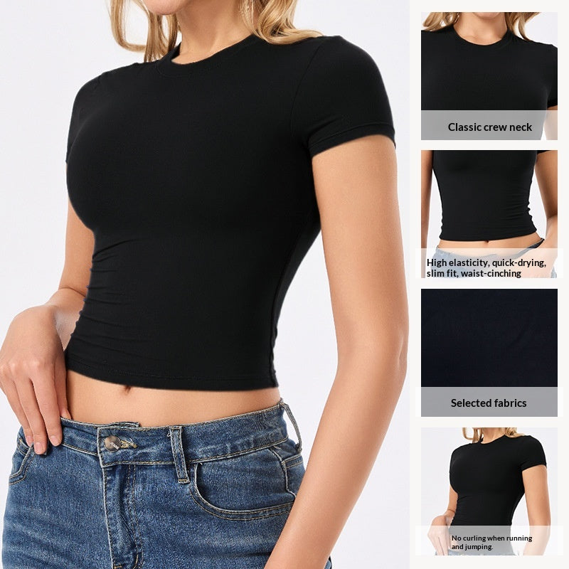 Tight-fitting Quick-drying Short-sleeve T-shirt Casual Top