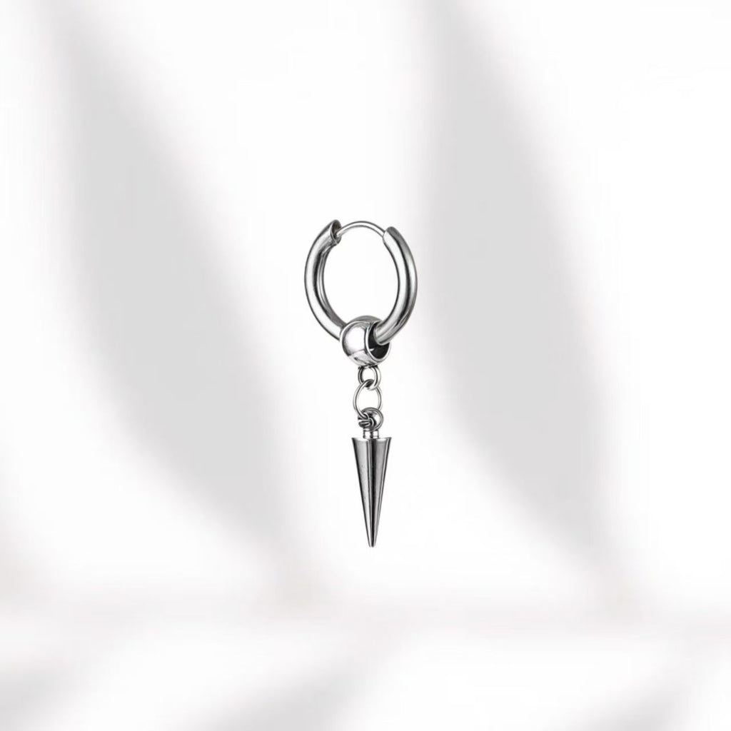 Titanium Steel Stud Earrings, Cool Hip Hop Punk Hoop Earrings For Men & Women, High-End Neutral Unisex Fashion Ear Jewelry