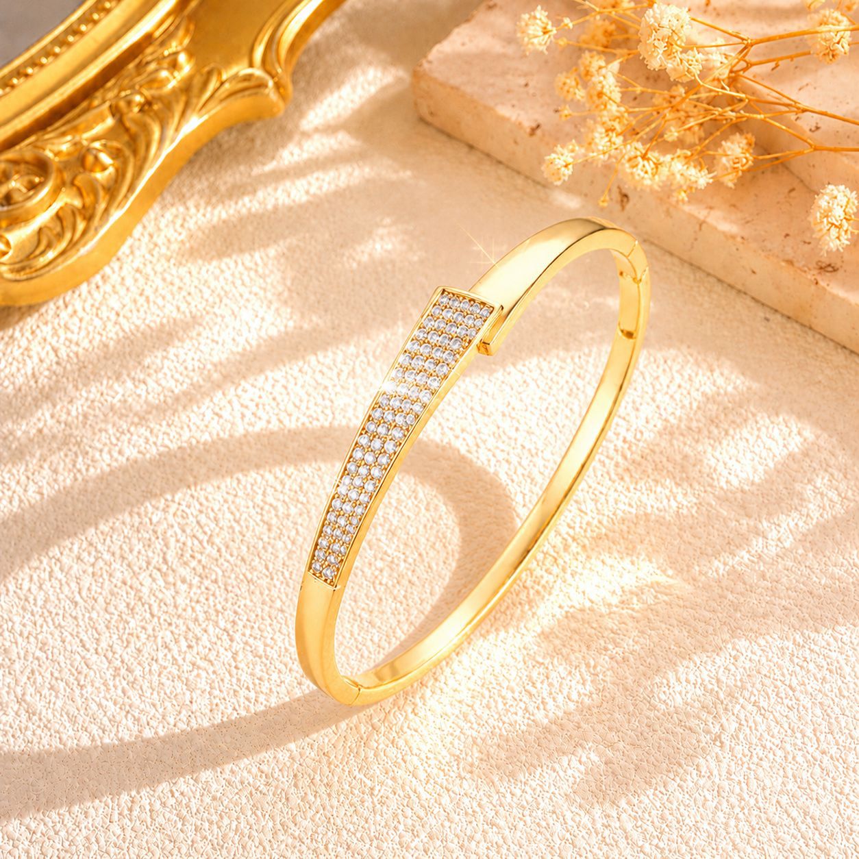 Affordable Luxury Full-diamond Titanium Steel Bracelet