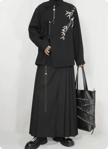 Improved Chinese Style Horse Face Skirt For Daily Commuting