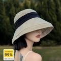 Japanese-style High-quality Large-brimmed Bucket Hat For Women Summer Season
