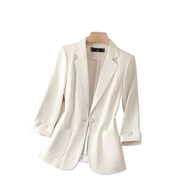Casual Sun-protective Top With Three-quarter Sleeves