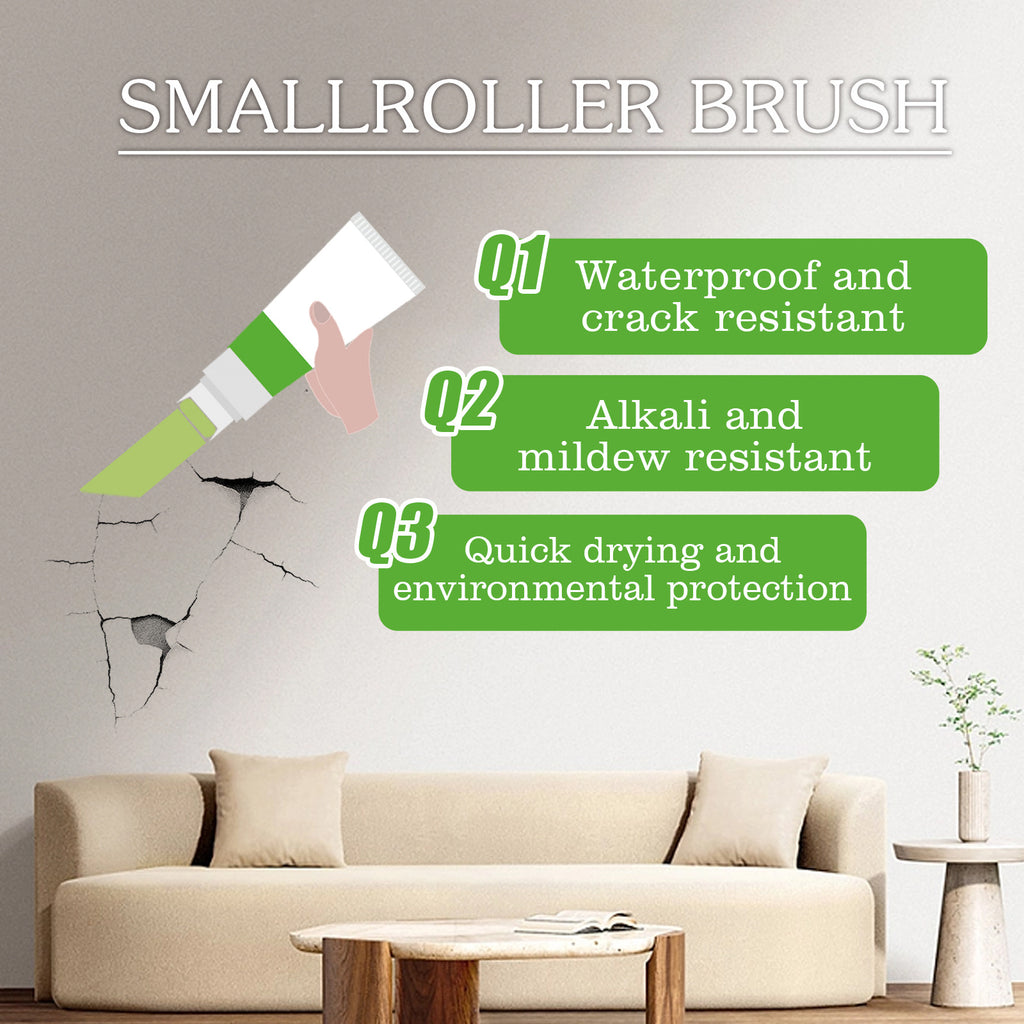 White Small Roller Brush Graffiti Repair Wall Paint