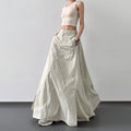 Summer Lightweight Fabric Slit Sun-protection Skirt