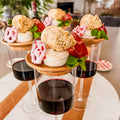 Red Wine Glass And Deli Platter Bamboo Mat