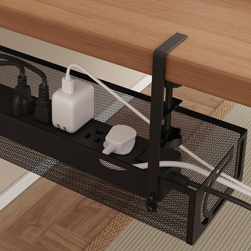 Under Desk Cable Management Tray Cord Holder Storage Office Home Table Tidy Rack