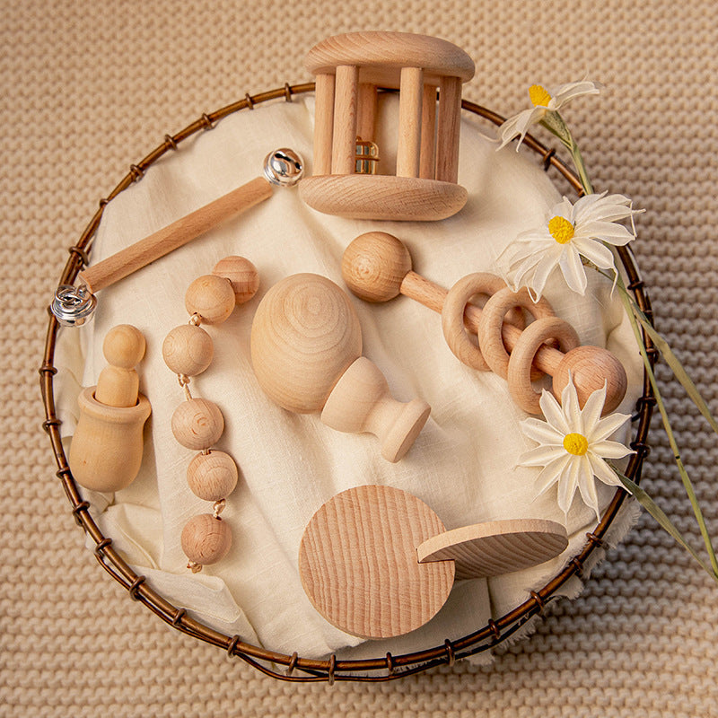 Cartoon Intellectual Development Wooden Unpainted Toy