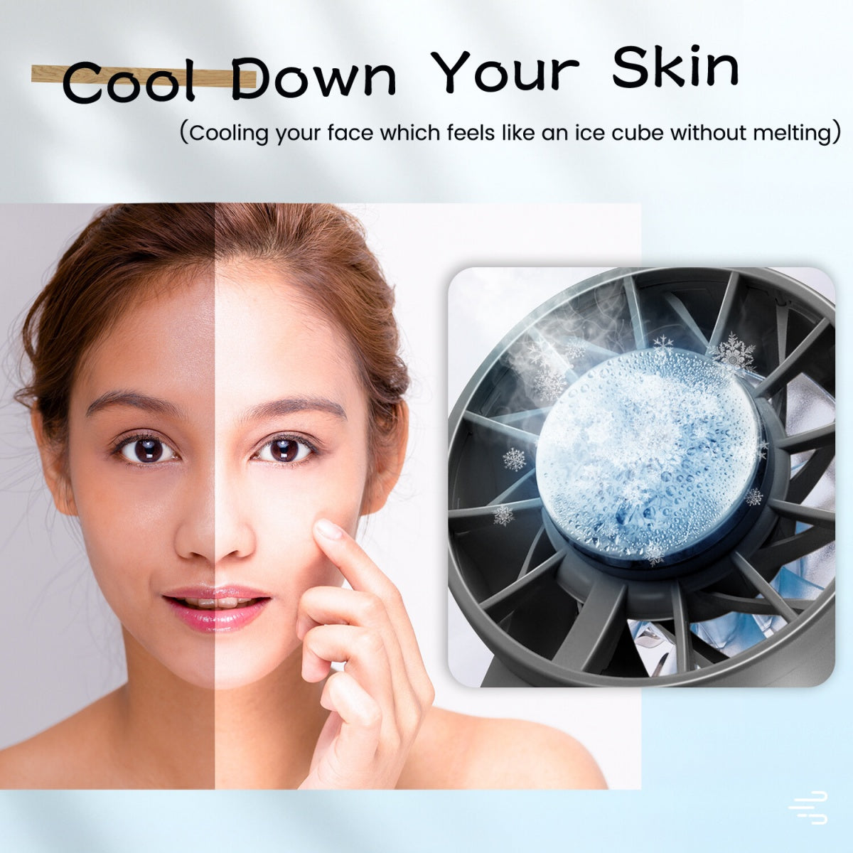 Handheld Portable Fan ,Speed Adjustable Turbo Mini Fans, 5000mAh Battery