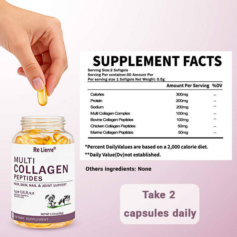 Multi-source Collagen Peptide Soft Capsules