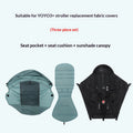Stroller Flat-recline Three-piece Set Canopy And Seat Pad