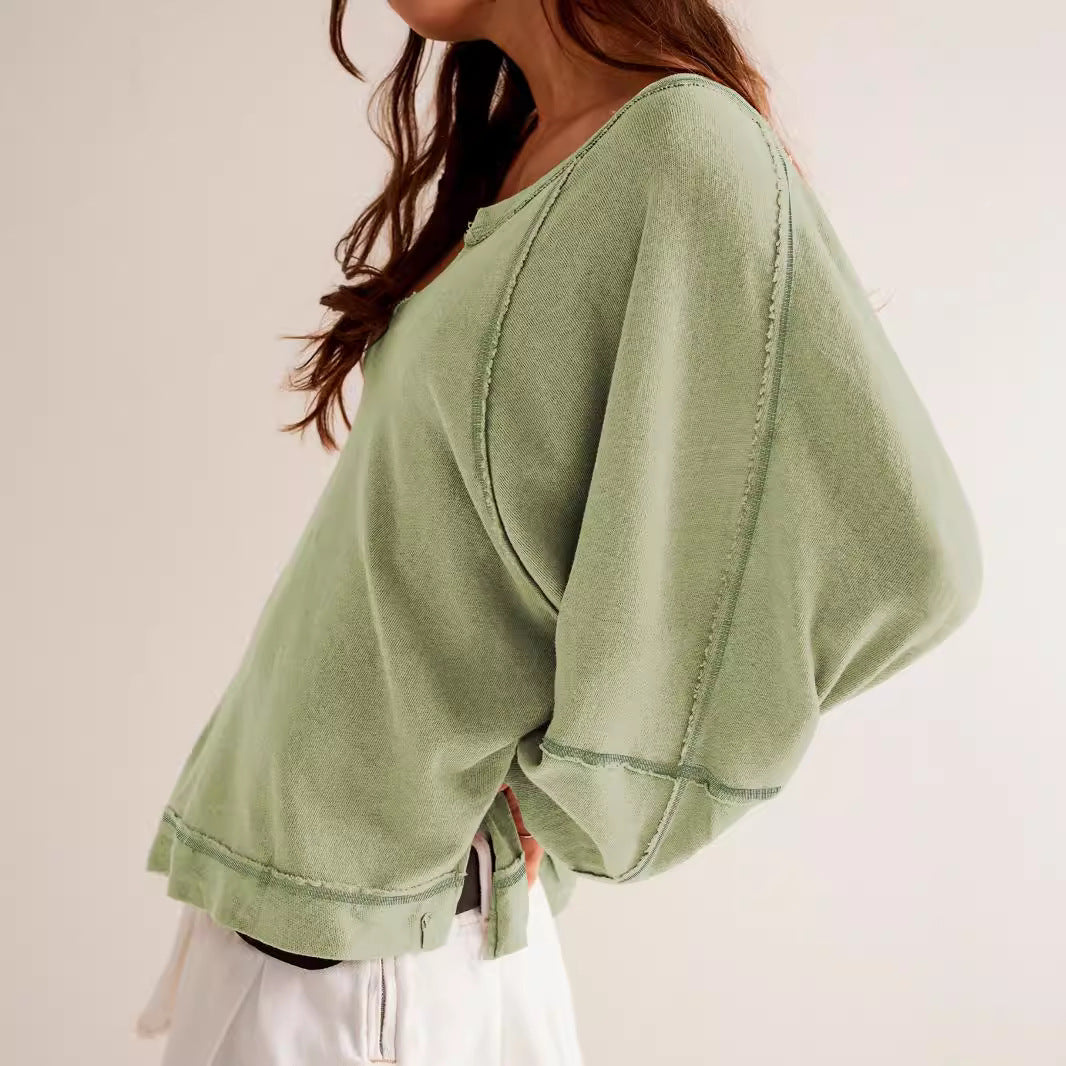 Womens V-neck Knit Sweater Casual Style