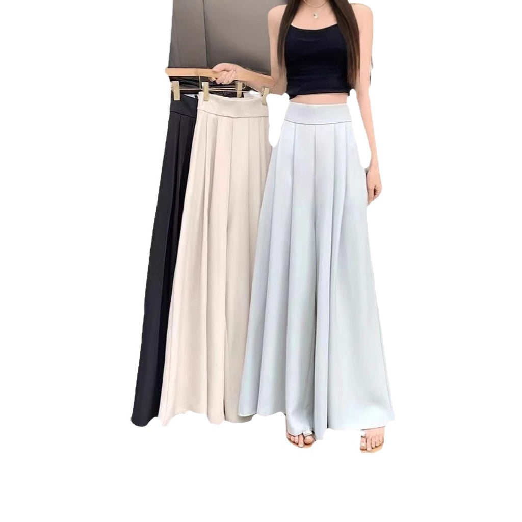 Summer Thin High-end Floor-length Pantsversatile Wide-leg Trousers
