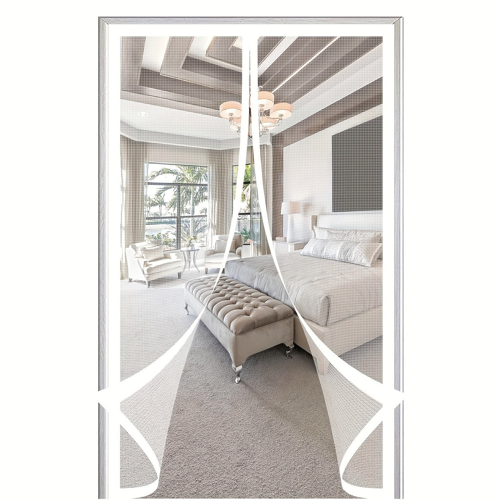 Magnetic Mosquito-proof Door Curtain, Summer Upgraded Screen Window, No Need To Drill, Mesh Curtain - Keeps Insects Out While Allowing Ventilation, Classic Style, Suitable For Bedrooms, Living Rooms,