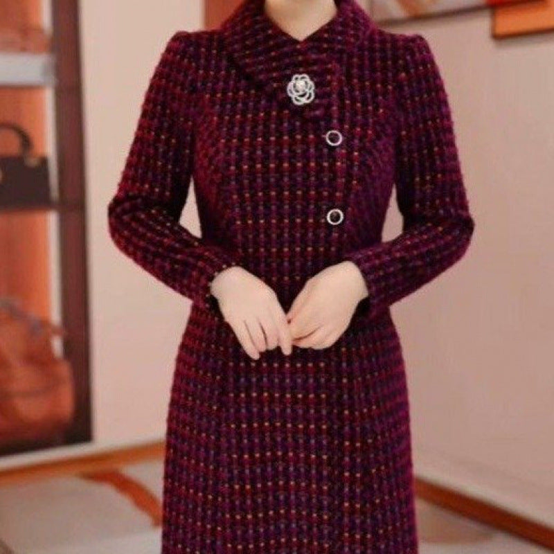 Womens Thickened Fashionable Casual Slim-Fit Dress