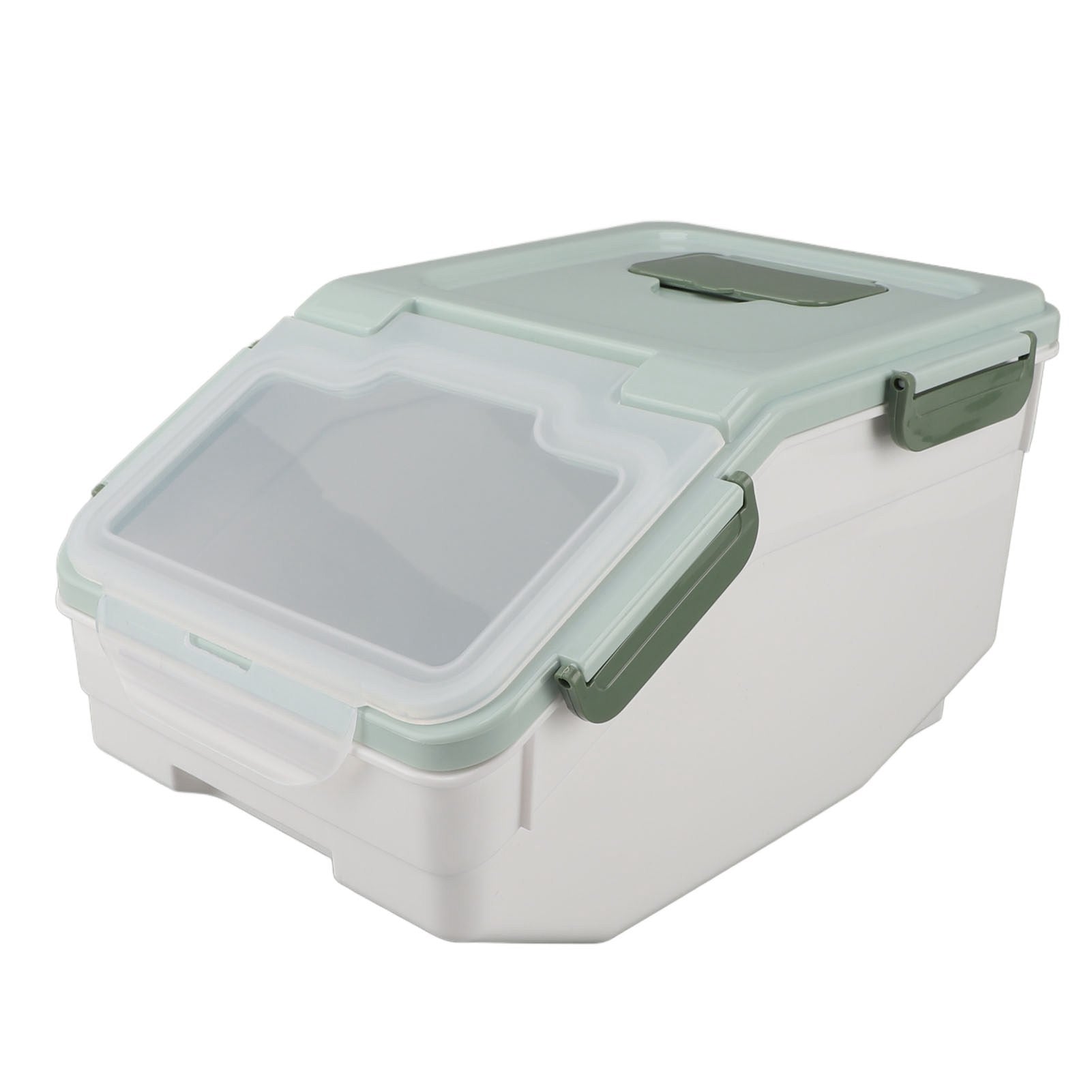 Airtight Rice Container Thickened Rice Storage Bin With Easy Open Lid For Kitchen Grain Flour Snacks Mint Green 5kg / 11lb