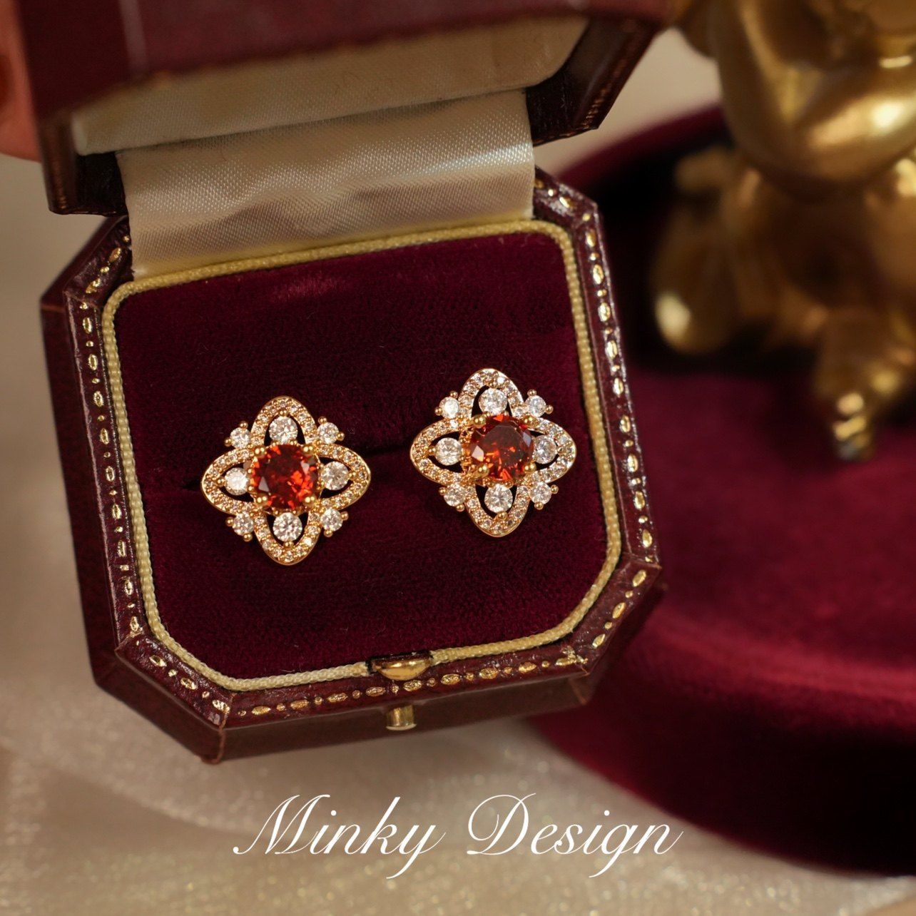 Beautiful Floral Earrings For Autumn Winter, Coil Disk Clip On Earrings & Stud Earrings For Women With Or Without Ear Piercings