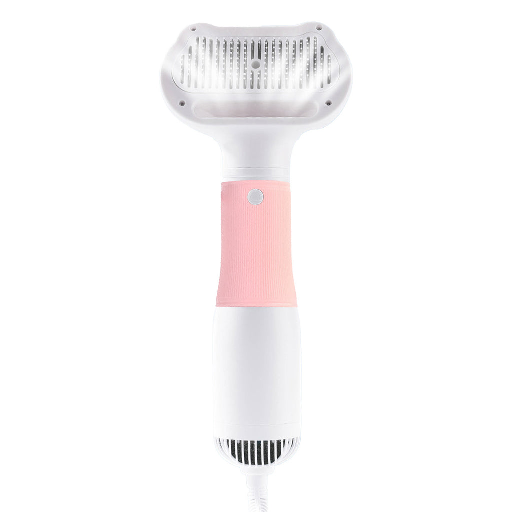 3 In 1 Pet Hair Dryer Brush Powerful Airflow Temperature Control Dog Blow Dryer For Home Use Pink