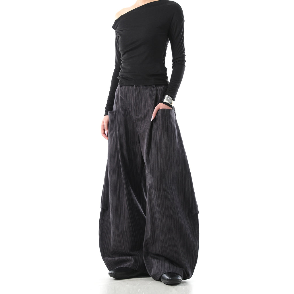 Autumn Front-pocket Tree-pattern Vintage Relaxed-fit Bootcut Pants
