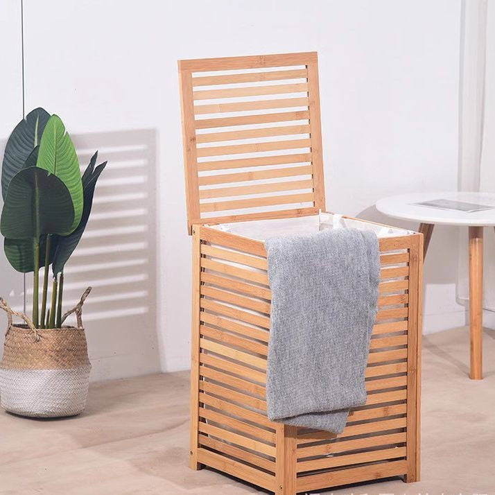 Moso Bamboo Clothing Storage Basket For Home Use
