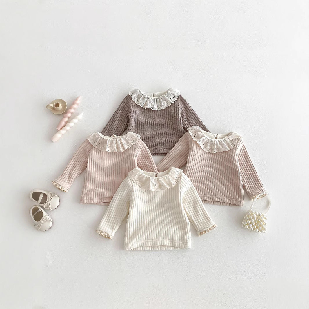 Women's Peter Pan Collar Lace Bottoming Shirt