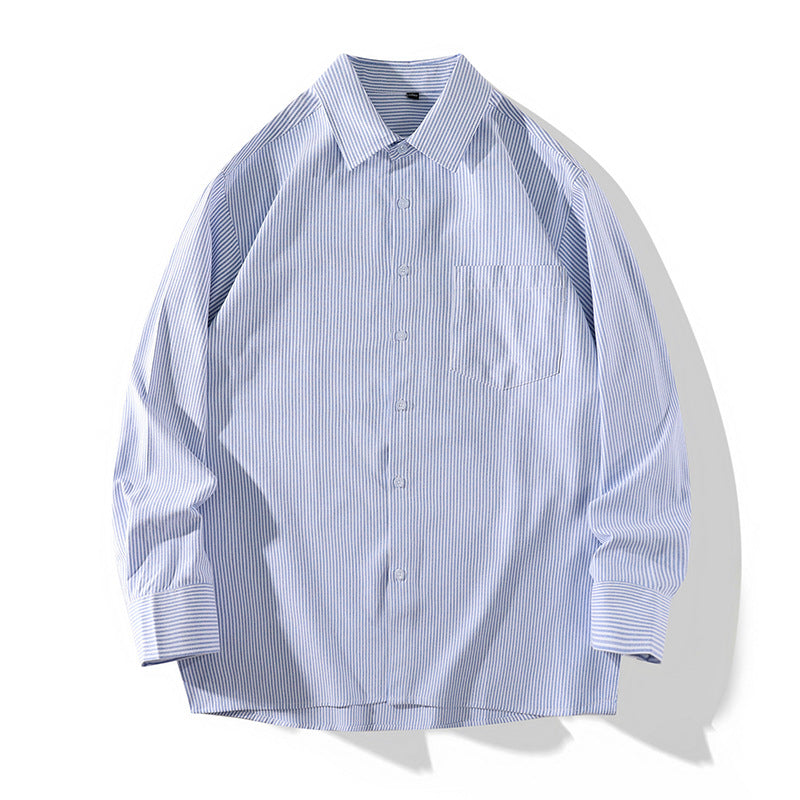 Mens Casual Stylish Relaxed-fit Lapel Shirt