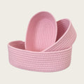 Three-piece Cotton Rope Storage Basket Set