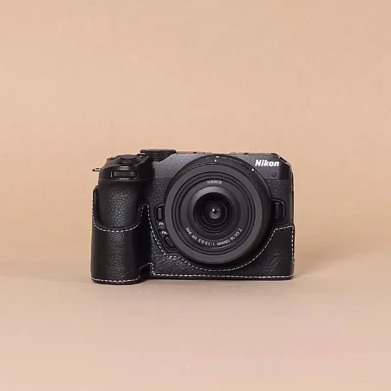 Camera Leather Case With Tripod Design Z50 Mirrorless Camera Bag Z30 Carrying Case