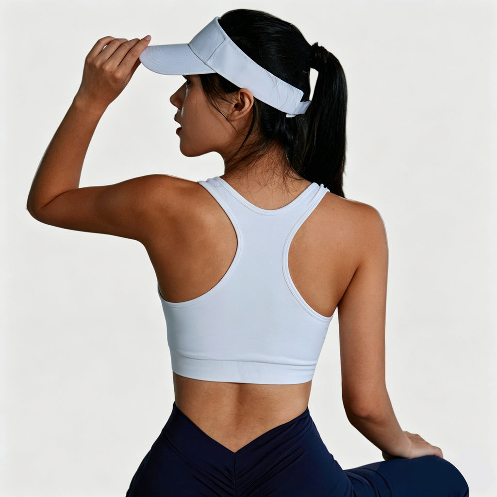 Womens Front-Zip Yoga Sports Bra
