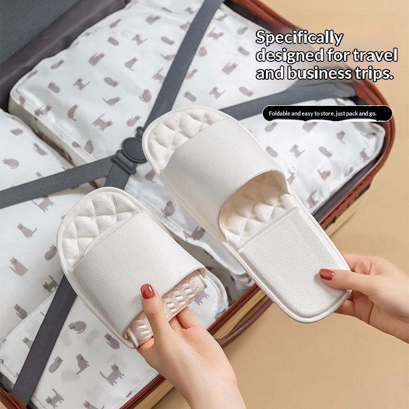 Lightweight Foldable Four-Season Travel Slippers