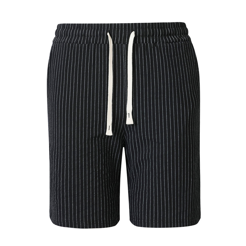 Mens Casual Sporty Striped Drawstring Shorts