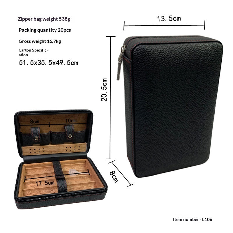 Leather Storage Bag Goya Cigar Set