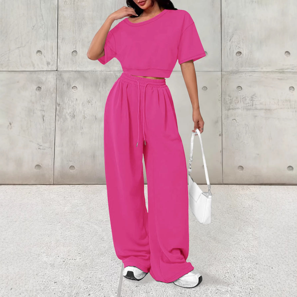 Womens Casual Set With A Crew Neck