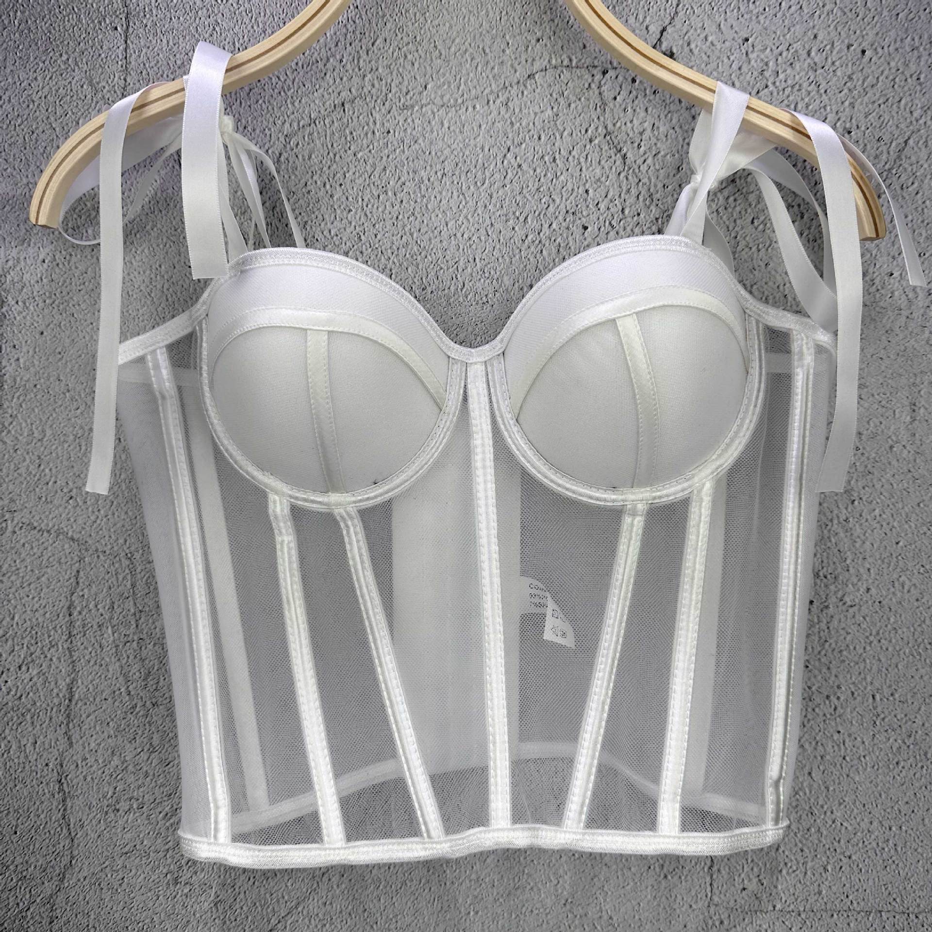 Womens Sexy Strapless Bandeau With Waist-cinching Straps