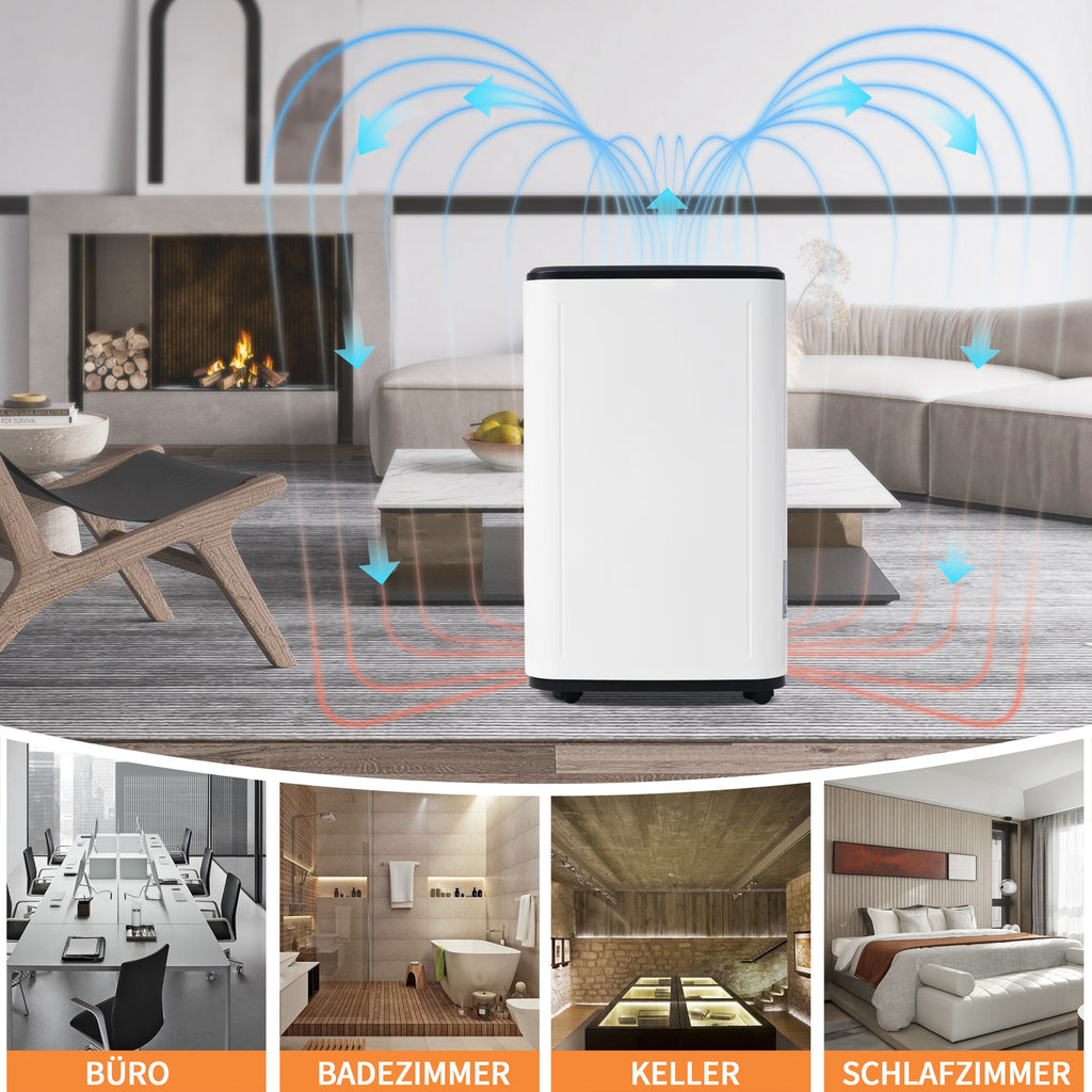 25L Day Dehumidifier For 3-in-1 Dehumidifier, Air Purifier, And Laundry Dryer  6L Water Tank, 24-Hour Timer, Mold And Moisture Resistant  LED Display
