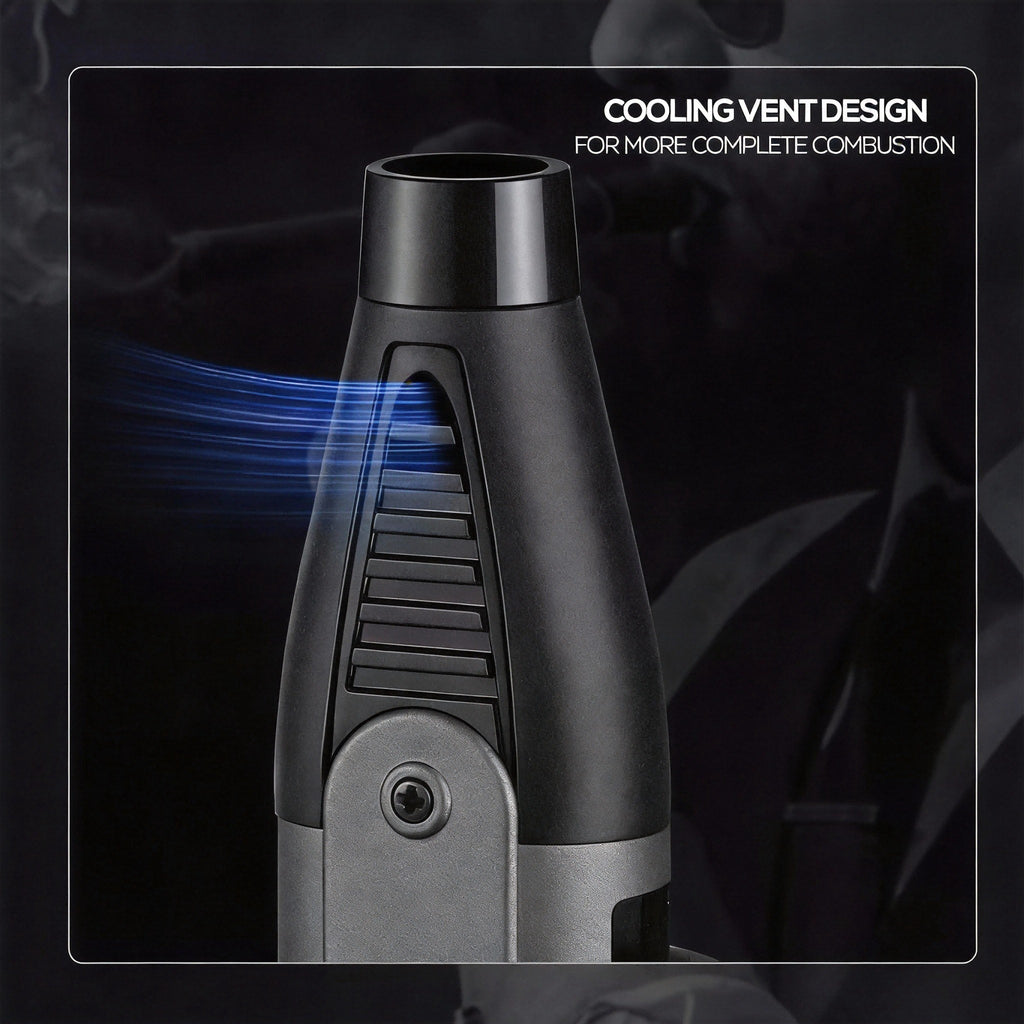 Outdoor Windproof Lighter, Torch Lighter, Blue Flame Lighter With Safety Lock, Suitable For Candles, Barbecue, Stove Walls, Camping Gifts  Excluding Butane Gas