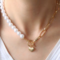 OT Deduction Heart-shaped Patchwork Necklace