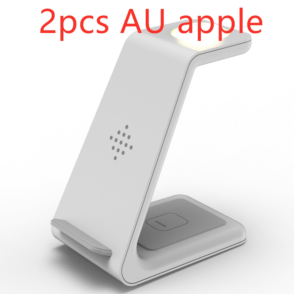 3 In 1 Fast Charging Station Wireless Charger Stand Wireless Quick Charge Dock For Phone Holder