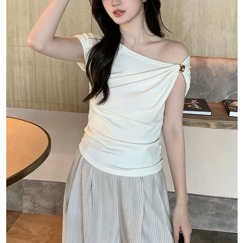 Slim-fit Cropped Top New Short-sleeve Style