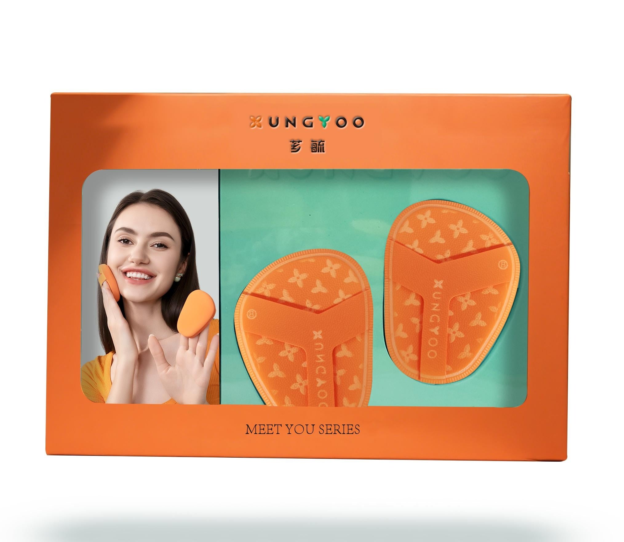 Flip-flop Facial Sponge & Flip-flop Makeup Sponge Cover Gift Set