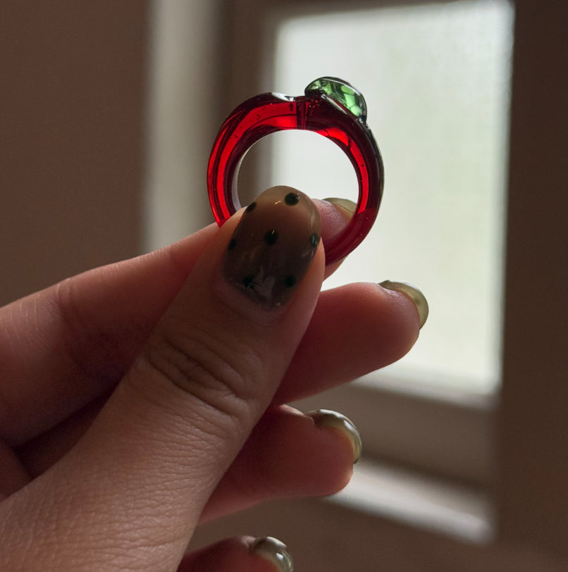 Original Design Lampwork Glass Ring