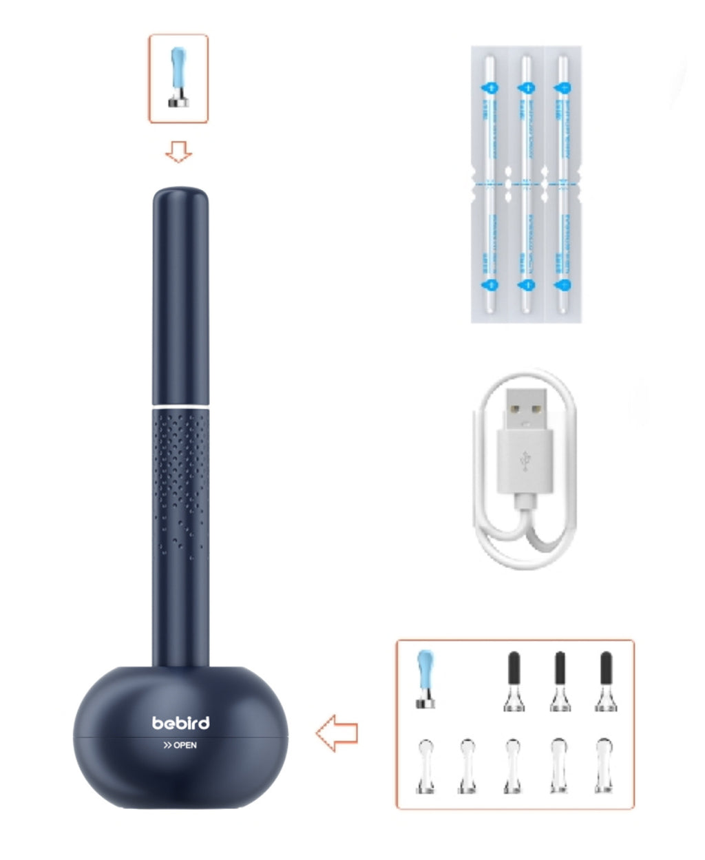Smart Visual Earpick Snake Endoscope
