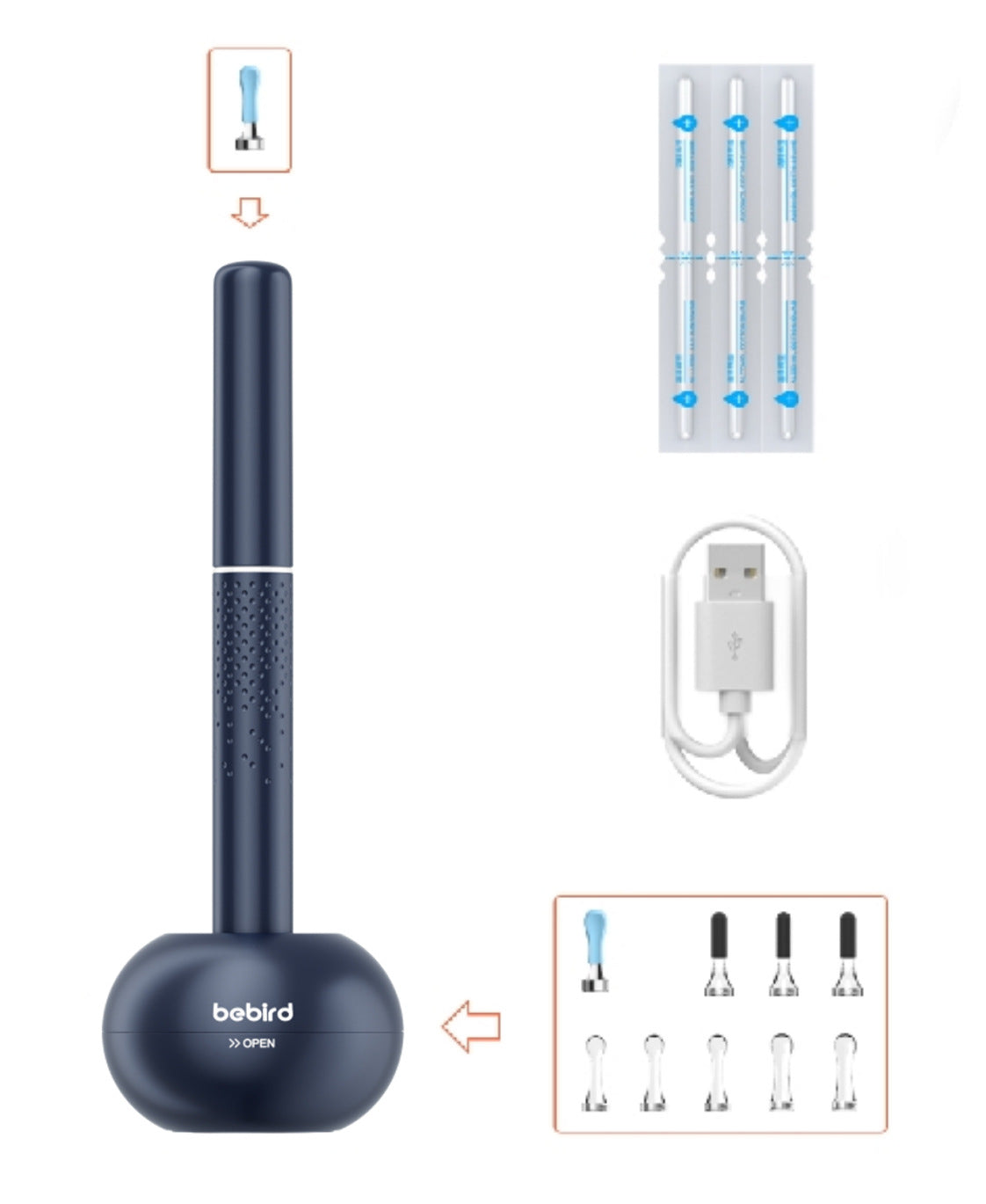 Smart Visual Earpick Snake Endoscope