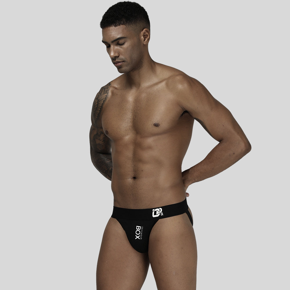 Men's solid color cotton briefs