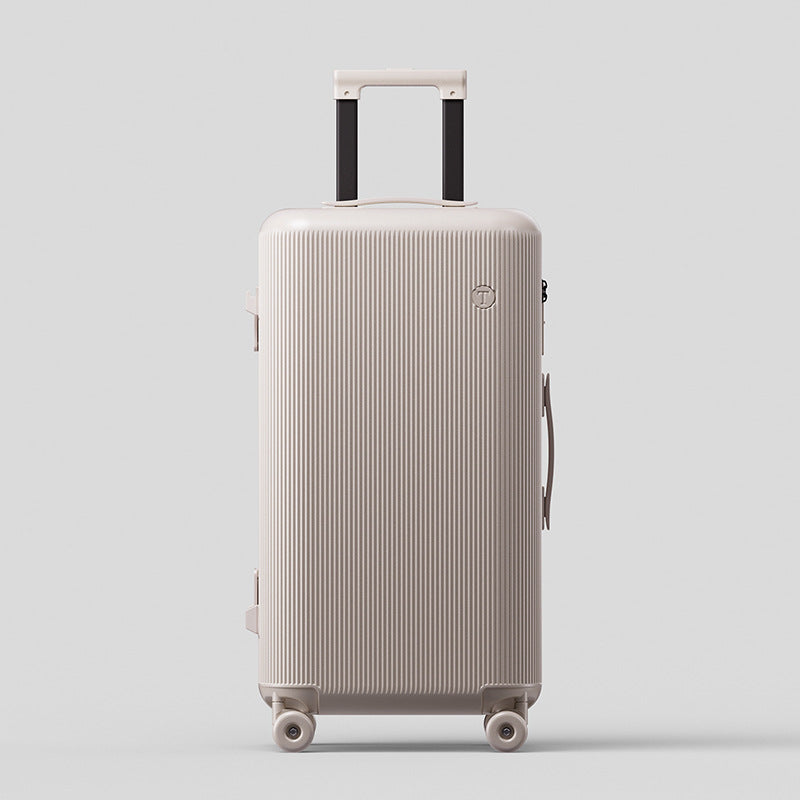Large-capacity Plastic-frame Zippered Suitcaselightweight Sturdy And Durable PC Material