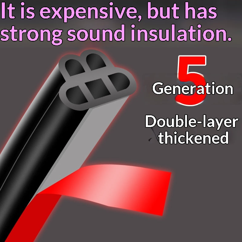 Automotive Double-layer Soundproofing Thickened Door Seal Universal Fit