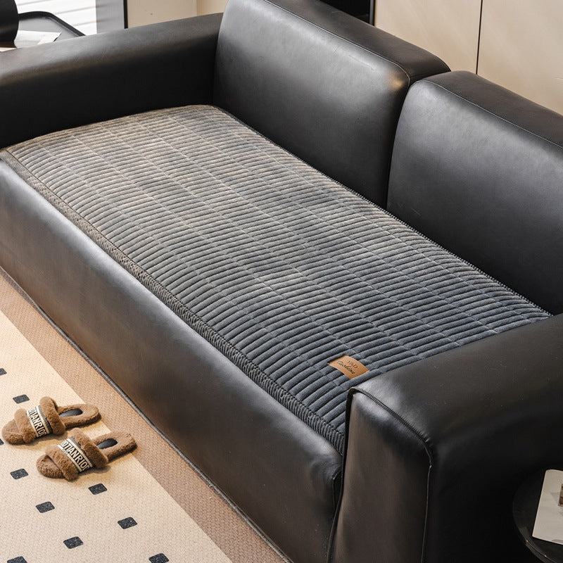 Flannel Sofa Cushion Thickened And Non-slip For Fall And Winter