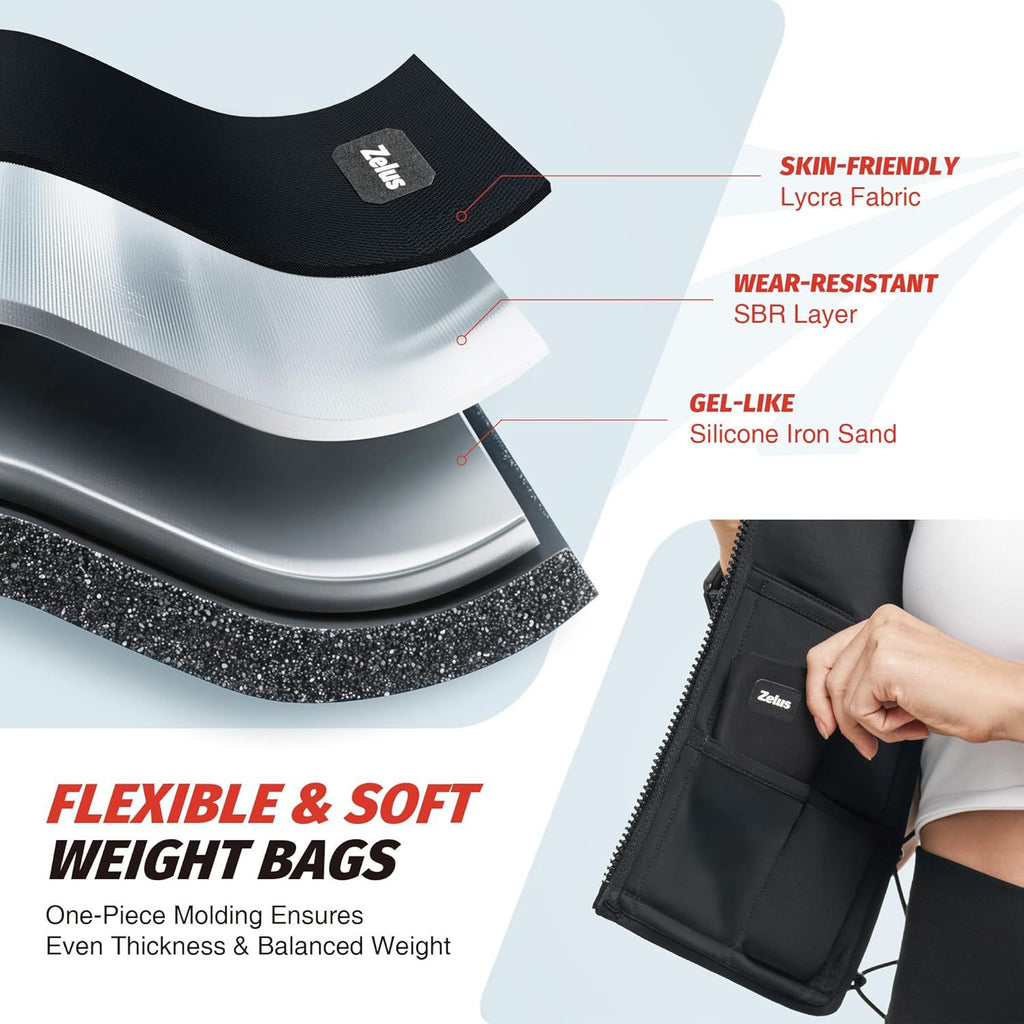 Adjustable Soft Iron-weighted Vest Suitable For Both Men And Women