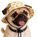 Dog Bucket Hat With Ear Holes Adjustment Summer Beach Visor Sunscreen Cap Suitable For Dog And Cat